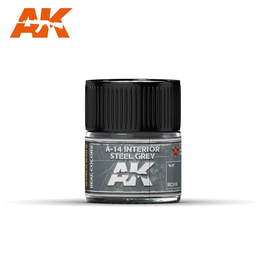 AK Interactive Real Colors: A-14 Interior Steel Grey - 10ml RC319